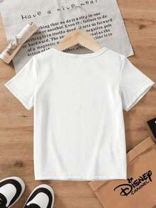 1 Disney Licensed Cartoon Short-Sleeve T-Shirt, Featuring Cartoon Mickey Mouse And Donald Duck Head Patterns For Family Matching Prints, Perfect For Family Trips And Vacations. This Is A New Short-Sleeve T-Shirt For 2026, An Ideal Choice For Father's Day, Suitable For Both Men And Women. Made Of High-Quality Pure Cotton, Comfortable And Breathable. Exquisite Design, A Top Choice For A Gift. - 孩子 - 查看 3