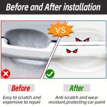 Black Eye Transparent PVC Car Door Handle Protective Film, Scratch-Resistant And Waterproof, Suitable For All Models, Easy To Install Adhesive Film, Durable Plastic Handle Anti-Scratch - A - View 5