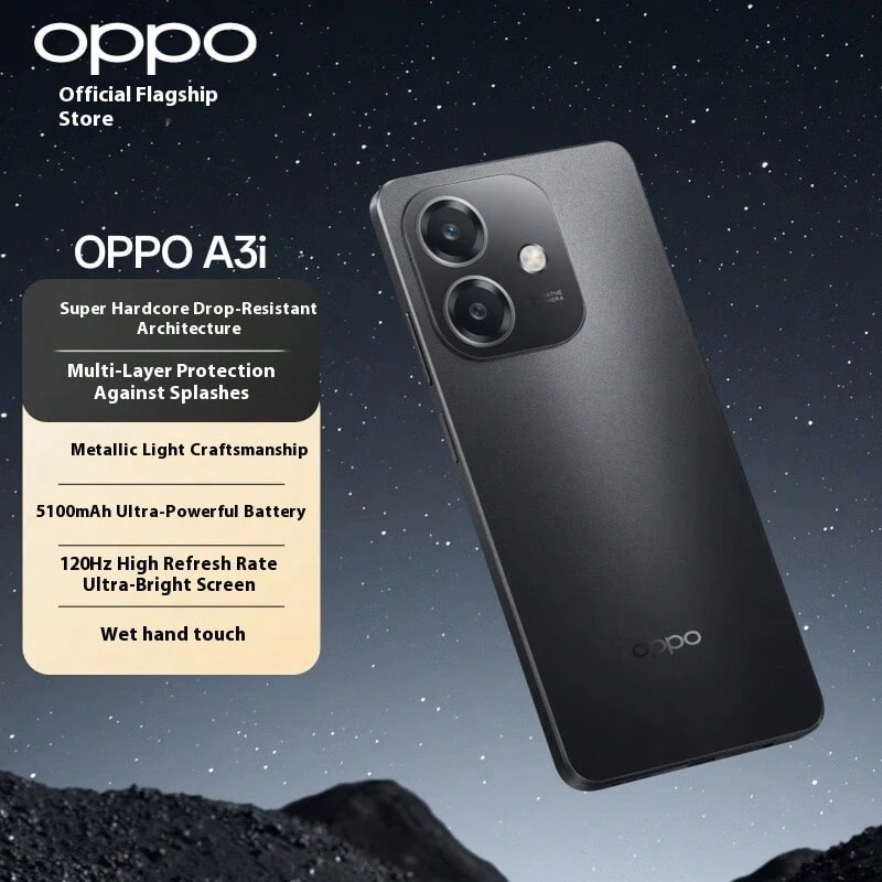 OPPO A3i: Drop And Water Resistant, 5100mAh Large Battery, 45W Flash Charging, 120Hz High Refresh Rate, 5G Smartphone - Multicolor - View 1