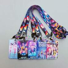 Hasbro 1 chiếc ví đựng thẻ ID hình thợ săn phù thủy K-Pop hoạt hình kèm dây đeo, đồ dùng học tập/văn phòng dễ thương, quà tặng Ngày Valentine, Ngày của Mẹ, Ngày của Cha. - Hình chữ nhật - Xem 3