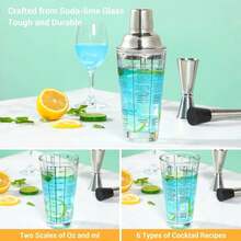 17-teiliges Cocktail-Shaker-Set Aus Edelstahl Mit Ständer – Professionelle Bar-Accessoires Für Zuhause & Partys, Ideales Geschenk Für Hobby-Barkeeper - Übersicht 4