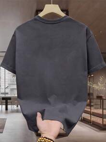 Summer Men's Crew Neck T-Shirts Gym Leisure Vacation High Quality Men's Shirts Fashion Prints Y2K Men's Clothing Festival Sweatshirt Men's Sets Men's Gifts Local Mexico - 深灰色 - 查看 2