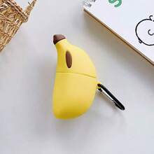 Cute Banana Shaped Protective Case Compatible With Apple 1/2/3/4 Bluetooth Earphones, Soft Silicone Case Compatible With Apple Pro 2 - Banana Yellow - View 9