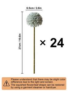 8/16支人造菊花、蒲公英、绣球花束，适合作为礼物送给朋友、新娘，也可用于婚礼装饰、家居、办公室、咖啡馆、派对等场合。 - 綠色 - 查看 16