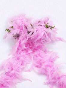 Feather Scarf, DIY Party Decoration, Colorful Feather Scarf, Scarf Decoration, Suitable For Birthday Party, Halloween, Christmas, Racing, Afternoon Tea, New Year's Eve, Concert, Home Decor, Dance Wedding, Stage Performance, Carnival Costume And Accessories, Party Supplies - Multicolor - View 8