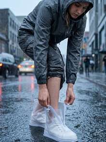 加厚防水雨鞋套－高彈性、可折疊且便攜的矽膠材質－返校季必備 - 彩色 - 查看 4