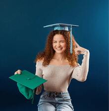 The   Graduation Cap Headband Black Clear Headband Included Secure Natural Hair On Graduation Day - 1 - Xem 5