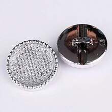 10pcs Round Rhinestone Metal Buttons, Luxury Full Diamond Decorative Sewing Buttons For Coat Jacket Sweater Clothing DIY Accessories - 10pcs - View 12
