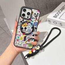 This Disney Mickey Mouse Lanyard Phone Case Is Fully Covered In TPU Material, Features Strong Magnetic Closure, Is Shockproof And Lightweight, And Is Compatible With IPhone17/16/11/13/15/15 Plus/15 Pro/15 Pro Max/12/14 Pro Max/11 Pro Max/12 Pro/12 Pro Max/13. This Phone Case Is A Popular Birthday Gift Or Business Gift Choice; It Is Durable, Stain- And Fingerprint Resistant, And Suitable For Both Men And Women. The Set Also Includes A Mickey Mouse Phone Case And A Mickey Mouse Plush Bracelet, Making It A Perfect Gift For Friends And Family. This Stylish Phone Case Is Fun, Lightweight, And Durable. IPhone17 Pro Max Phone Case, Minnie Mouse Phone Case. - 黑色 - 查看 1