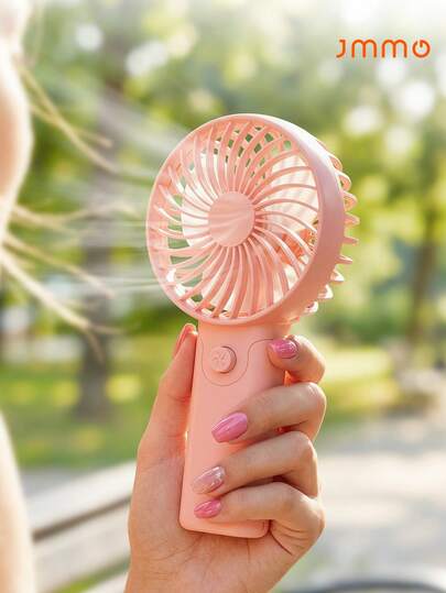 Teckwe Portable Fan Handheld Fan Personal Battery Operated Fan Electric Mini Fan For Stylish Women Girls Makeup Office Travel Camping Indoor Outdoor Back To School Holiday Vacation Summer Essentials, Pink