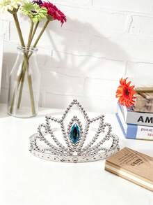 Princess Tiara Headband, Birthday Party Costume Headpiece, Holiday Event Performance Headwear - Silver - View 5