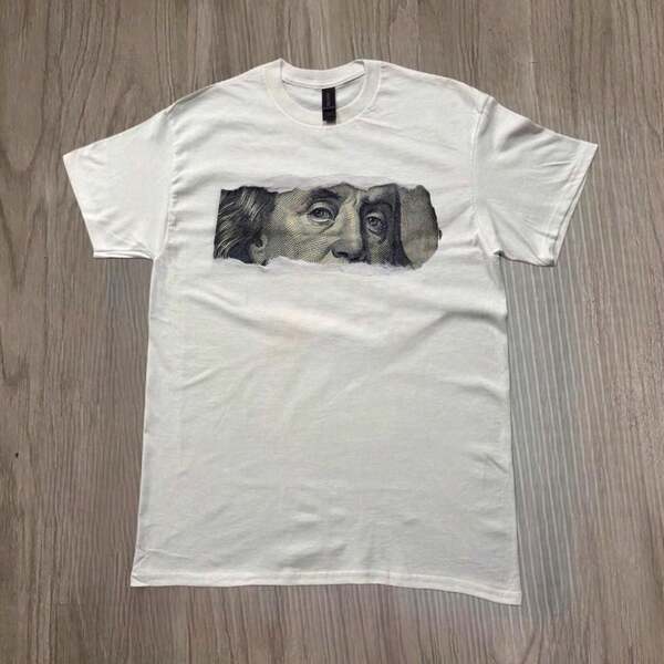 Money Eyes T Shirt Benjamin Franklin Shirt Dollar Bill Graphic Tee Streetwear Money Shirt Minimalist Graphic Tee