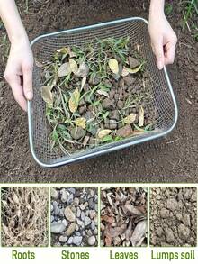 1pc Stainless Steel Garden Soil Sieve, Multi-Size Square Drainage Basket Mesh, Suitable For Soil Screening, Succulent Soil Filtration And Aquarium Substrate Filtering, Ideal For Gardening Enthusiasts, Potting Soil Screening, Compost Sifting, Sand And Gravel Separation, Indoor And Outdoor Plant Care Tool, Farmhouse Garden Accessory, Multi-Purpose Household Sieve For Seed Sorting, Pet Bedding Cleaning - One Size - View 10