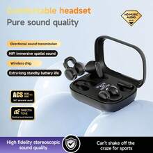 NEW SENYANG Nuevos auriculares inalámbricos verdaderos y auriculares con clip, auriculares Bluetooth de moda para parejas TWS, mini auriculares estéreo HIFI con graves potentes y llamadas claras, adecuados para teléfonos Android e iOS, auriculares deportivos, auriculares inteligentes, excelente como regalo - Ver 12