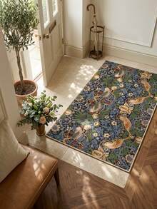 1 pieza Felpudo con patrón floral bohemio, alfombra de área suave para baño, cocina, entrada, pasillo, dormitorio, sala de estar, adecuada para todas las estaciones, lavable a máquina, elegante decoración del hogar - P1 - Ver 4