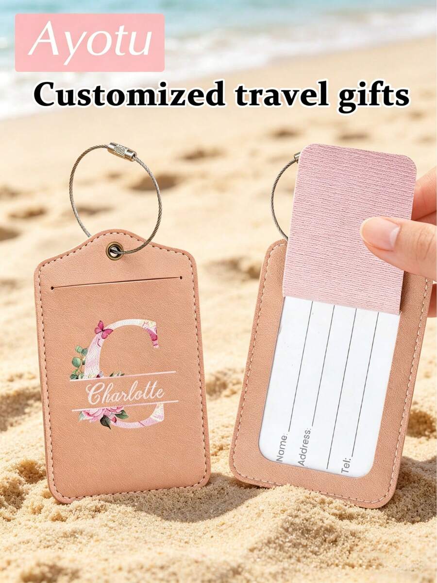 Ayotu Custom Initial & Name Luggage Tag, Lightweight Baggage Tag, Cruise & Travel Suitcase Label, Identifier For Backpacks, Handbags & School Bags, Fashion Travel Accessory, Airplane Boarding Tag, Travel ID Tag, Pet ID Tag, Novelty Card Holder, Business ID & Travel ID Label, Travel Essential & Storage Bag, Ideal For Beach, Summer Vacation & Back To School, Multiple Colors Available - Multicolor - View 1