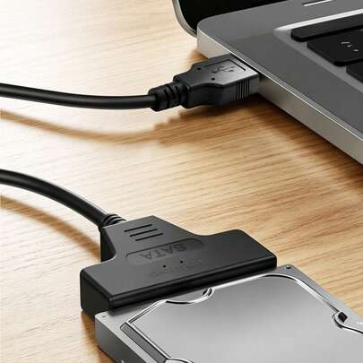 Cable adaptador USB a SATA para unidad de disco duro, convertidor externo de 2.5" SSD/HDD para portátil y de escritorio, transferencia de datos de alta velocidad sin necesidad de controlador, plug and play