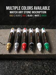 1pc Epitaph Stone Repair Pen, For Touching Up, Writing, Waterproof, Fade-Resistant, Suitable For Engraving On All Stone Surfaces Such As Tombstones, Monuments, Stone Sculptures And More (Multiple Colors Available) - Touch-up Paint Pen - View 14