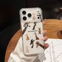 Phone Case - Adorable Giraffe Design Clear Case For Various Models, Perfect For Spring. A  Gift Option For Teens - Multicolor - View 3