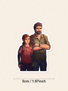 Hình dán nghệ thuật "The Last Of Us" Joel & Ellie, hình ảnh cặp đôi hậu tận thế, decal vinyl dán cho laptop, Kindle & bình nước, quà tặng dành cho game thủ. - Nhiều màu - Xem 2