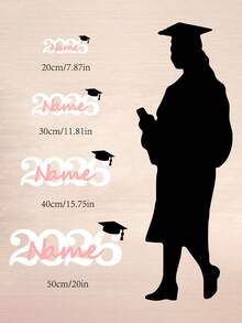 1 pieza Placa de nombre personalizada de graduación 2026, decoración de ceremonia de graduación, etiqueta de nombre personalizada, decoración de fiesta de graduación, regalo de graduación para ella/él, placa de escritorio, identificador de escritorio de madera personalizado, regalo personalizado, accesorio fotográfico de graduación, regalo de graduación - Multicolor - Ver 4