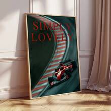 1pc Frameless F1 Racing Car Wall Art, Chic Racing Girl's Choice Canvas Poster, Dorm Room Party Decoration Best Gift, Back To School, Room Decor Bedroom, Funkyposters - F1 - View 5
