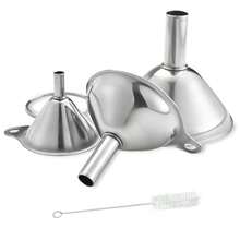 Stainless Steel Funnel Set, Multi-Function Liquid Dispenser, Mini Kitchen Oil Pourer, Suitable For Essential Oils, Liquids, Powders, Spices (Comes With Ring For Easy Hanging Storage) - View 9