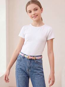 3 chiếc nhẫn hình bướm mới cho trẻ em, thắt lưng mảnh, thắt lưng da PU cao cấp, thắt lưng trang trí cho váy denim. - Nhiều màu - Xem 6