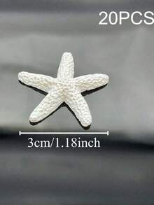 1/10/20/30個 1.18英吋逼真樹脂海星裝飾品，迷你海洋風海星小雕像，適用於DIY手工、婚禮、節日、居家、桌面景觀裝飾 - 多色 - 查看 15
