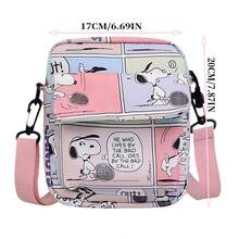 New Versatile Women's Cartoon Shoulder Crossbody Phone Bag, Cute Snoopy Mini Square Bag - A - View 7