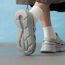 Skechers Dép xăng đan mùa hè dành cho nữ, đế dày, thoáng khí, chống trượt, mũi kín, thích hợp đi biển. - Màu Xám nhạt - Xem 9