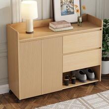 Shoe Cabinet, Mobile Shoe Cabinet With Swivel Casters And Brakes. Arched Top Design, Adjustable Shelf, Soft-Close Hinges - View 8