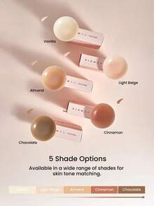 Reusable Not Sticky Self-Adhesive No-Show Silicone Nipple Covers-Non-Adhesive-Almond Wedding Bra - Vanilla - Xem 8