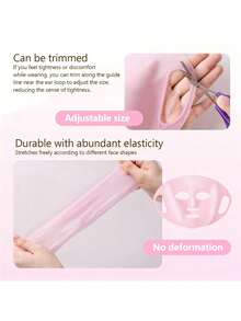 5-Pack Silicone Moisturizing Socks Set, 1 Pair Gloves And 1 Pair Foot Covers, Unscented, Super Tough, Non-Slip, Perfect Fit For Cracked Skin, Reusable Spa Socks For Softening Feet And Hands, Ideal For Cracked Heels And Rough Hand Care - 粉紅色 - 查看 4