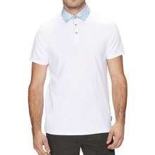 Ted Baker Frend Woven Mens White Polo Shirt - White - View 1