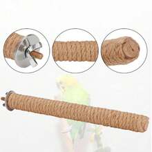 1pc Parrot Perch Rope Stand, Available In Multiple Lengths, Includes Screws For Secure Mounting, Suitable For Cockatiel, Lovebird, Parakeet, Enrichment Perch, Bird Cage Accessory, Parrot Toy, Bird Supplies - View 5
