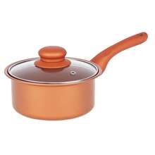 Copper 8pcs Carbon Steel Non Stick Cookware Set Frying Pan Saucepan With Lids - View 6