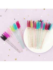 Bộ 50 cọ chuốt mascara dùng một lần, thích hợp cho nối mi/lông mày, cũng có thể dùng làm cọ kẻ mày, cọ tán phấn mắt, cọ xoắn ốc, v.v. - Nhiều màu - Xem 7