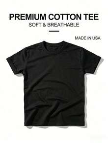 "Art Is Everywhere" Graphic T-Shirt - Soft And Breathable Crew Neck T-Shirt, Lightweight And Comfortable For Casual Summer Wear, Black Letter Print On White Background, Artistic Fashion Statement - Casual Cotton T-Shirt For Everyday Wear, Cotton Graphic T-Shirt, Unisex Alphabet Print T-Shirt - 黑色 - 查看 2