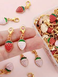 Bộ quà tặng móc khóa hình dâu tây gồm 20 bộ/60 chiếc, thích hợp cho các bữa tiệc chủ đề dâu tây, tiệc mừng em bé chào đời, tiệc tiết lộ giới tính, tiệc sinh nhật bé gái và nhiều dịp khác. - Nhiều màu - Xem 4