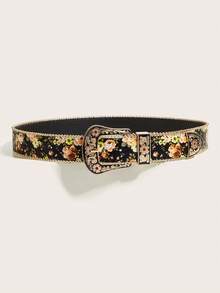 1 chiếc thắt lưng thời trang cao bồi miền Tây kiểu Bohemian cổ điển đính đá lấp lánh, phù hợp với váy, đầm, mặc hàng ngày, phong cách thời trang, hoạt động ngoài trời, tiệc tùng, Giáng sinh, Ngày lễ tình nhân, tựu trường, Halloween, lễ hội âm nhạc, phụ kiện mùa thu/đông, trang phục mọi mùa, dành cho phụ nữ, các bà mẹ, đi làm, kỳ nghỉ, quà tốt nghiệp, phụ kiện sinh nhật. - Khắc màu nâu - Xem 2