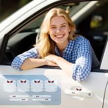 Black Eye Transparent PVC Car Door Handle Protective Film, Scratch-Resistant And Waterproof, Suitable For All Models, Easy To Install Adhesive Film, Durable Plastic Handle Anti-Scratch - A - View 4