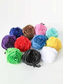 Bolsa de compras con forma de rosa, bolsa de compras floral, bolsa de compras portátil, bolsa reutilizable plegable con forma de rosa, bolsa de compras plegable, bolso portátil lindo, adecuado para artículos de primera necesidad, comestibles, compras, viajes y oficina - Varios estilos - Ver 3