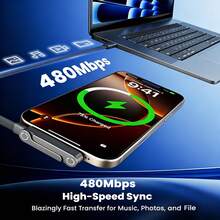 BinBoom 240W USB-C To USB-C Data Cable 3.3/6.6ft With Desktop Stand, 90 Degree Braided Fast Charging Type-C Cable Compatible With IPhone 17/16/15, Pro/Air M4, Galaxy S25/S24, Pro, Switch - Multicolor - View 7