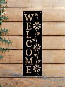 2D Flat Welcome Sign, Welcome Themed Decor, Suitable For Door, Wall, Home, Room, Farmhouse, Street, Shop, Garage, Bar, Garden, Cafe Decoration - A - View 3