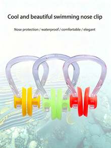 1/3/5 pièces Pinces nasales de natation en silicone, Pinces nasales de natation en silicone anti-buée - Réutilisables, antidérapantes, ajustement confortable, couleurs multiples convenant aux nageurs, plongeurs et sports nautiques, accessoires de natation, équipement de plongée, conception de prise sécurisée, structure transparente - multicolore - Voir 4