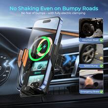 REMAX Transparent Mecha Car Wireless Charger, 15W+66W Dual Fast Charge, Auto Induction Clamp, 360° Rotation, RGB Colorful Light, Car Accessories, Car Stuff, Car Essential, Type-C Charger, IPhone Charger - T9 - View 10