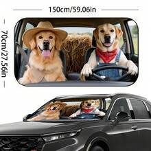 Universal Car Front Window Sun Visor, Sunshade Protects Interior, Windshield Sunshade - Car Sun Visor Windshield, Reflective Sun Visor Provides Ultimate Protection For The Interior - A - View 14