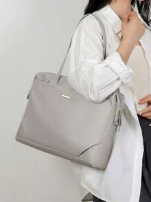 14英寸大容量简约时尚多功能电脑收纳手提包单肩笔记本电脑包，兼容Macbook - 彩色 - 查看 2