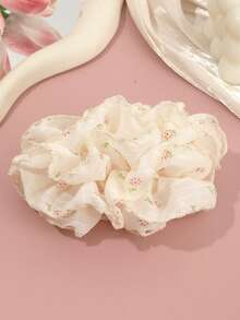 1件女款大花卉印花香蕉髮夾，甜美溫柔風格，適合日常通勤與約會髮型飾品 - 彩色 - 查看 6